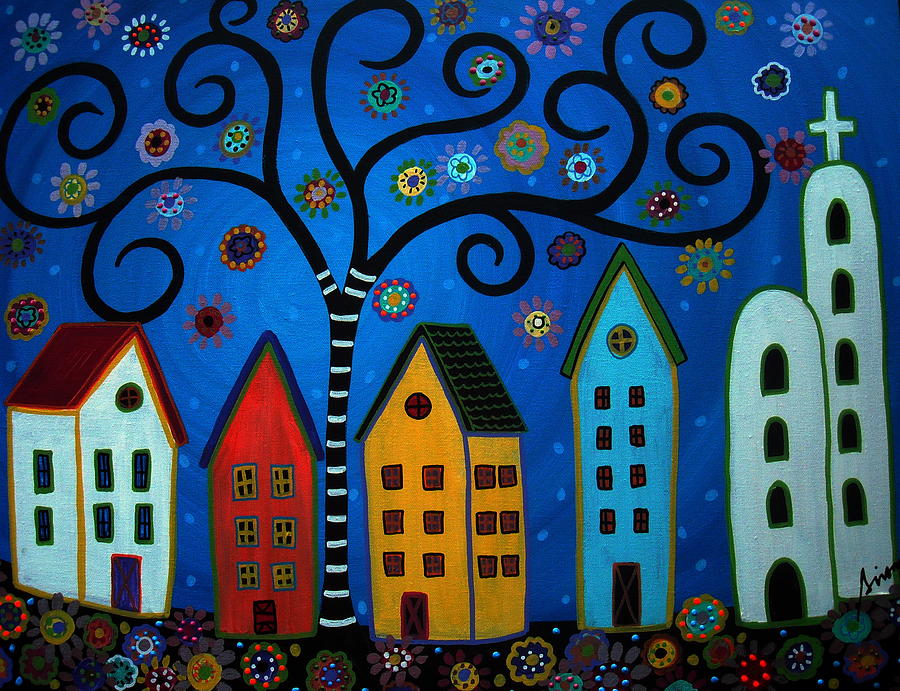 Mexican Town #14 Painting by Pristine Cartera Turkus