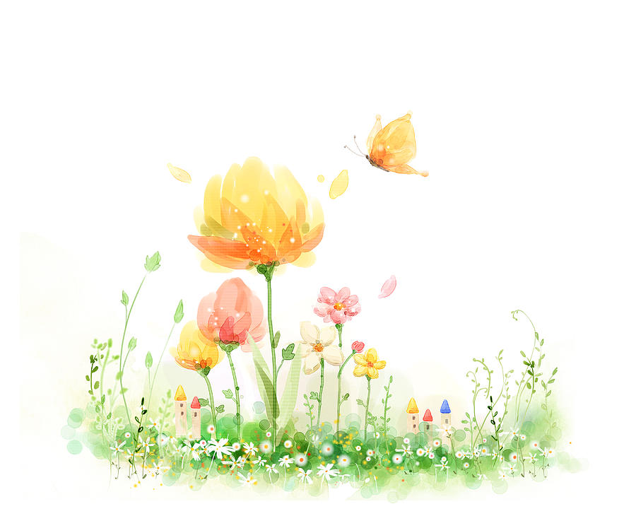 Peaceful Flower #14 Digital Art by Eastnine Inc.