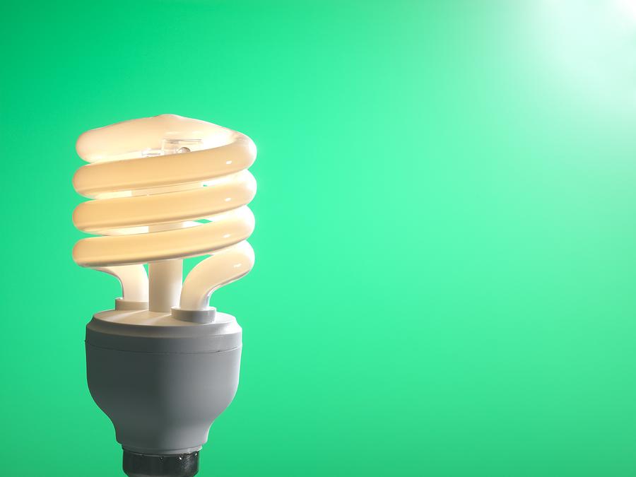 Household Object Photograph - Energy-saving Light Bulb #15 by Tek Image
