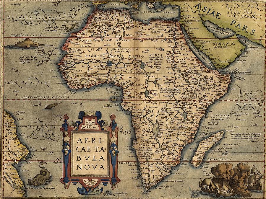 Map Photograph - 1570 Map Of Africa By Abraham Ortelius by Everett