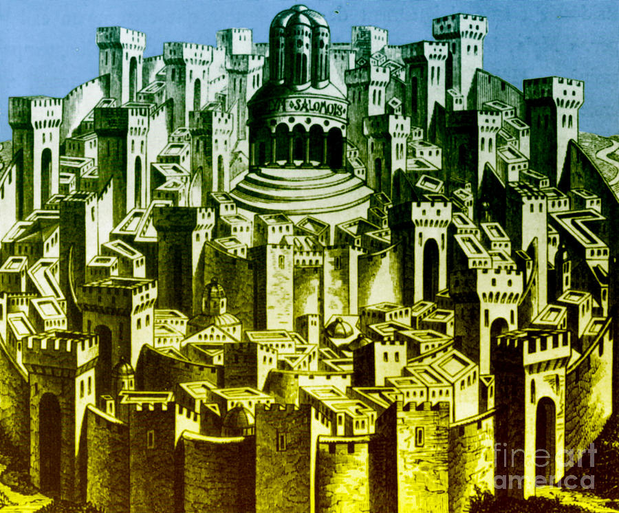 15th Century Woodcut Of Jerusalem Photograph by Photo Researchers