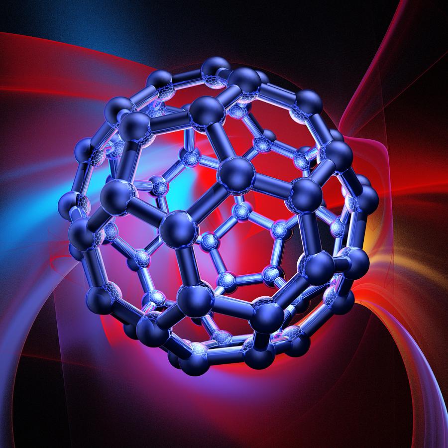 Buckyball Molecule, Artwork #16 by Laguna Design