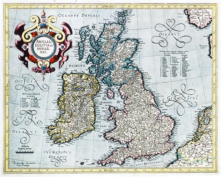 16th Century Map Of The British Isles Photograph By Georgette Douwma ...