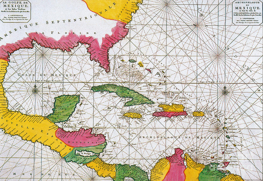 1708 Map Of The Spanish Main Photograph by Science Source
