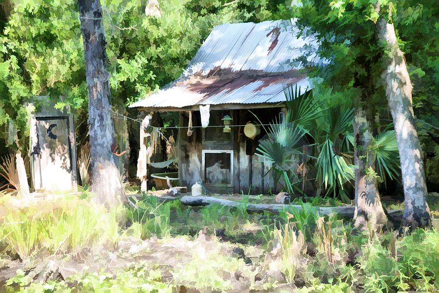 1762 Cabin In Swamp Painted Photograph - 1762 Cabin In Swamp Painted ...