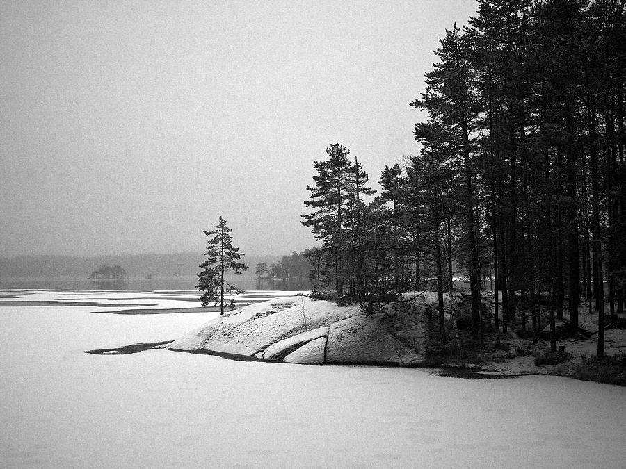 Haukkajarvi first snow #1 Photograph by Jouko Lehto