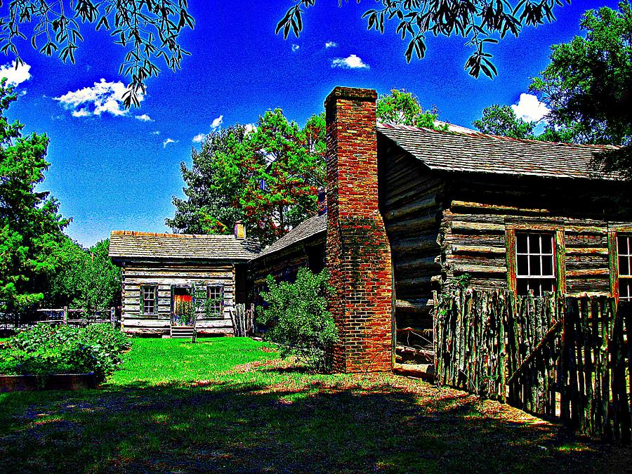 1830 Cabin in Little Rock Arkansas Digital Art by Carrie OBrien Sibley