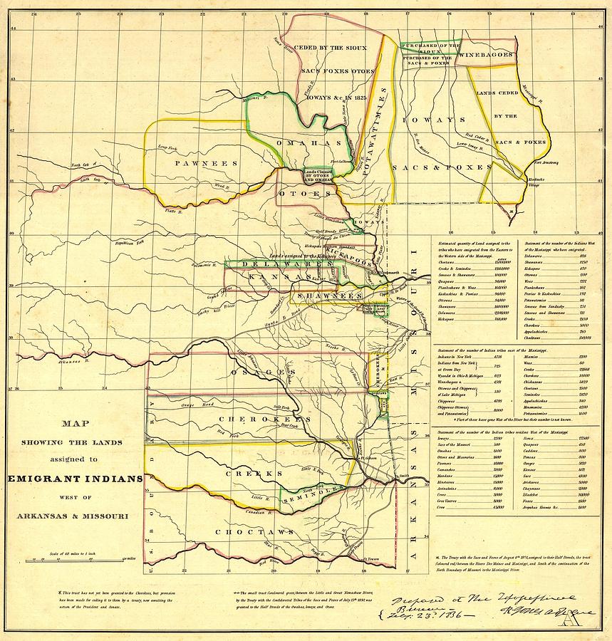 1836 Map Showing The Indian Territories Photograph By Everett Fine Art America 9485