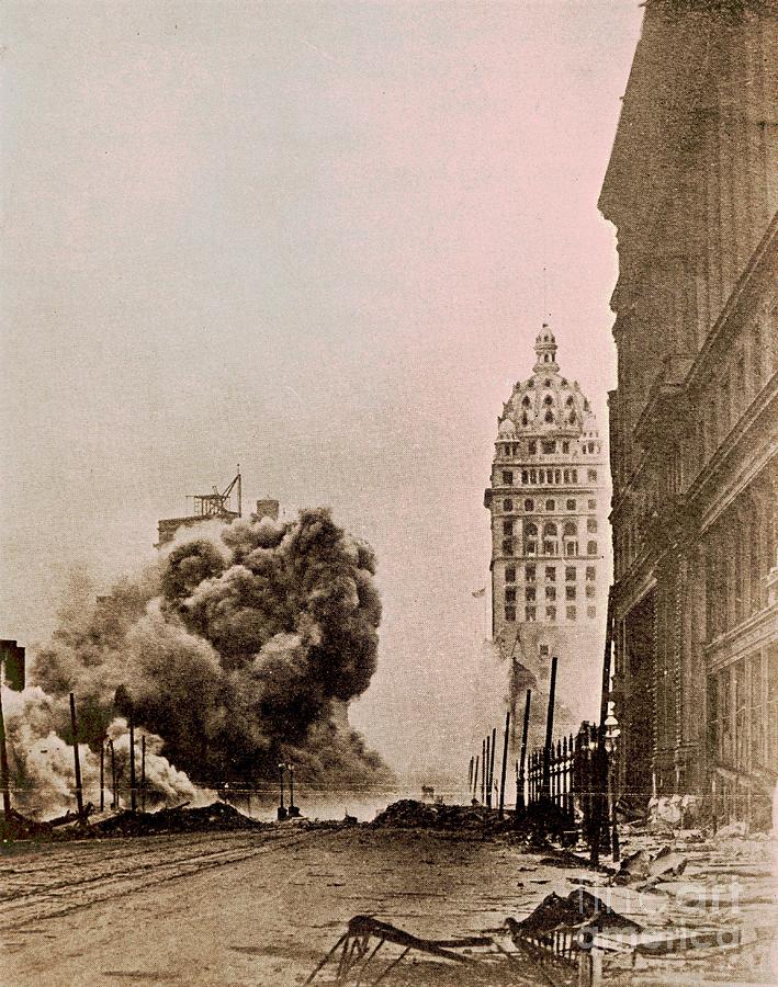San Francisco Photograph - 1906 San Francisco Earthquake Damaged Phelan Building Destroyed by Padre Art