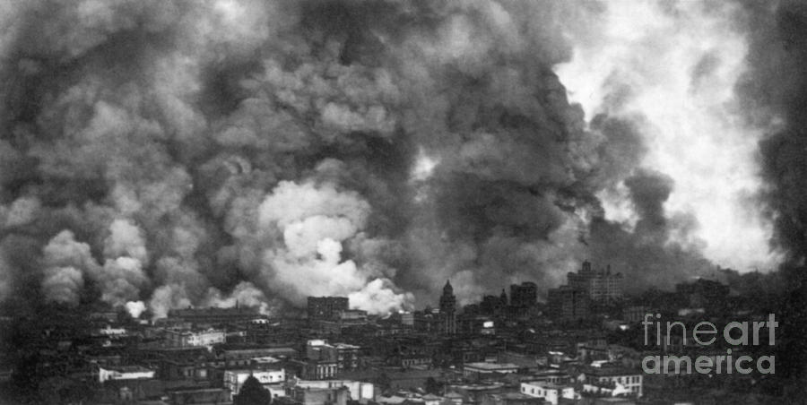 1906 San Francisco Earthquake Fire Photograph by Science Source