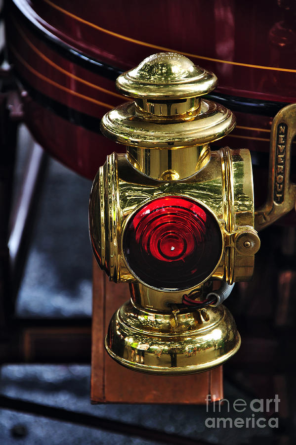 1907 Stanley Steamer - Brass Tail Light by Kaye Menner