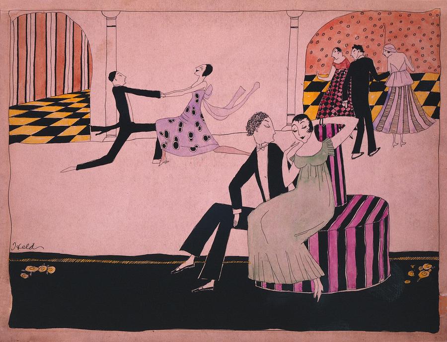 1915 John Held Cartoon Of Dancers Photograph by Everett