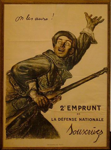 Vintage Painting - 1915 Original French WWI Poster - On les aura by Faivre
