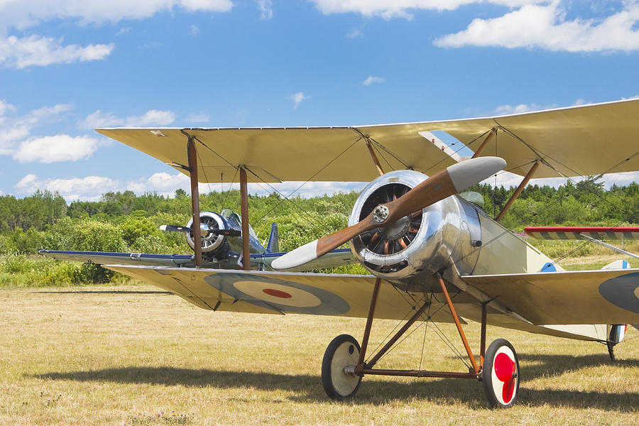 1916 Sopwith Pup Biplane On Airfield Canvas Photo Poster Print Photograph by Keith Webber Jr