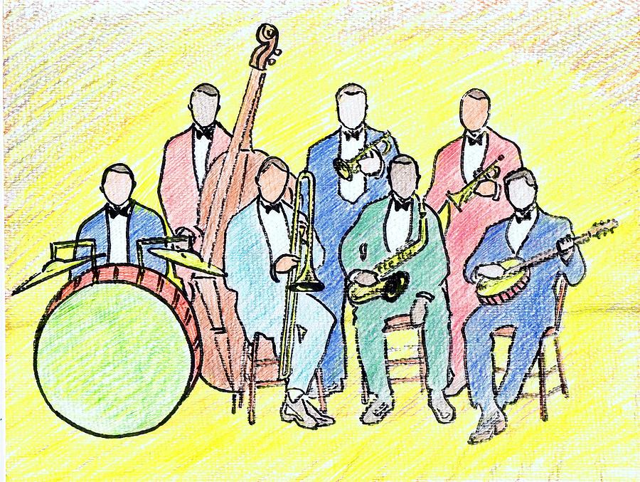 Jazz Poster. Man Playing Saxophone Drawn Sketch. Stock Vector -  Illustration of draw, music: 75693300