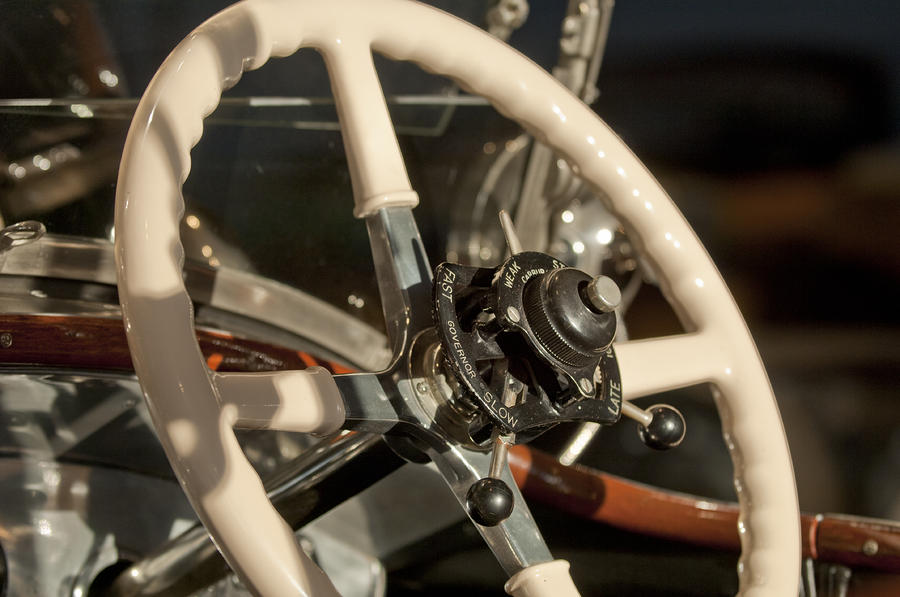 1925 Rolls-Royce New Phantom Torpedo Sports Tourer Steering Wheel Photograph by Jill Reger