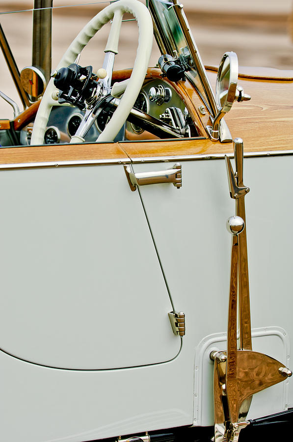 1925 Rolls-Royce Phantom I Barker Sports Torpedo Tourer Steering Wheel Photograph by Jill Reger