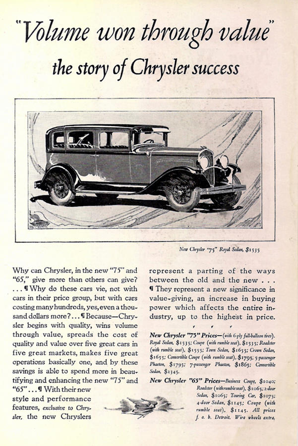 1928 Chrysler 75 Royal sedan Digital Art by Georgia Clare