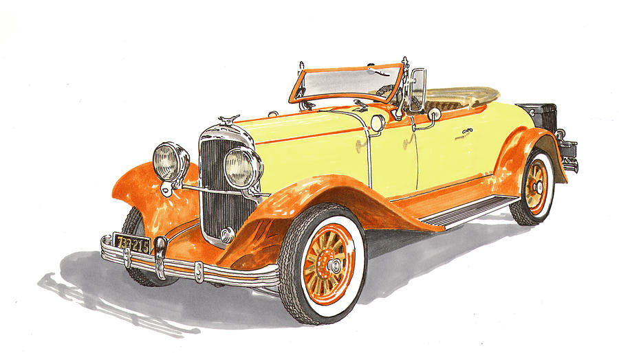  Chrysler 65 Roadster Painting by Jack Pumphrey