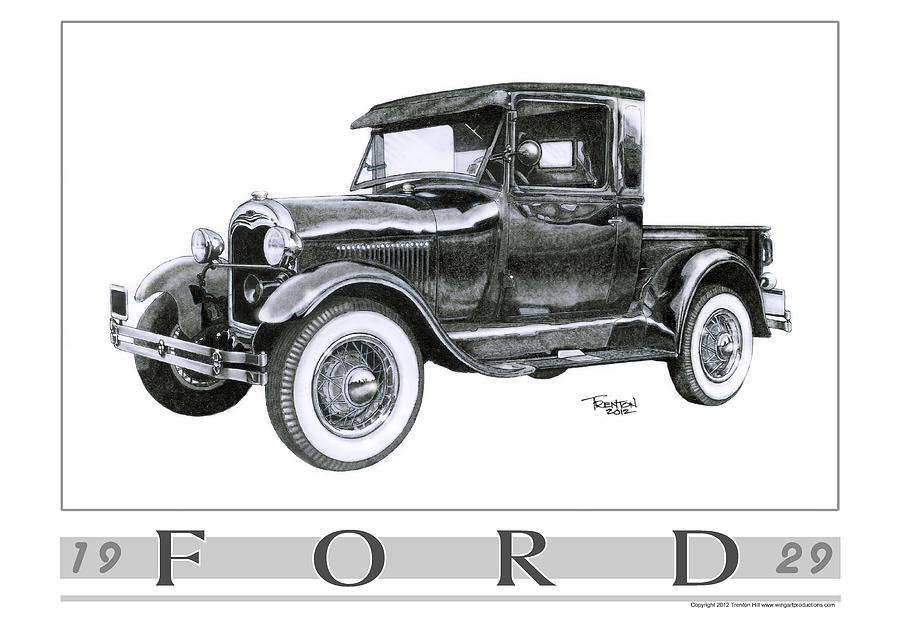 1929 Ford pickup drawing #7