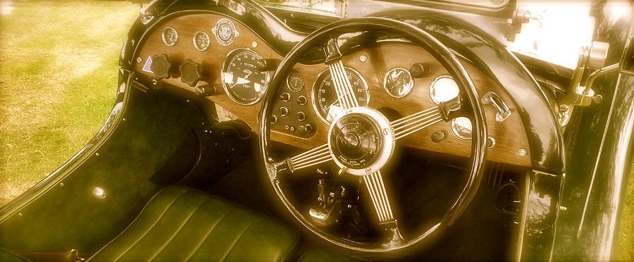 1930s Singer 2 Seater Sports Car Interior Photograph by John Colley