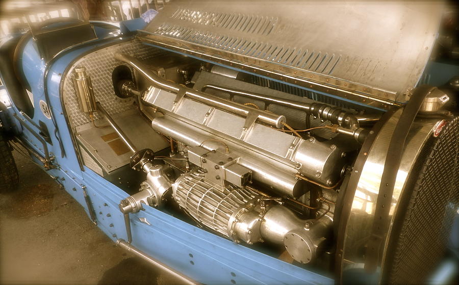 1931 Bugatti Type 54 Engine Detail Photograph by John Colley