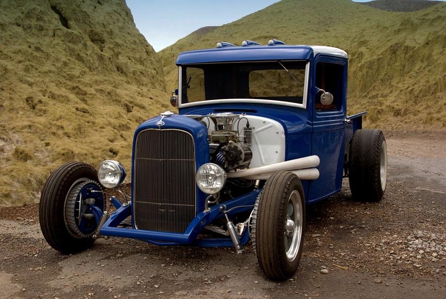 1934 Ford Hot Rod Pickup in Death Valley Photograph by Tim McCullough