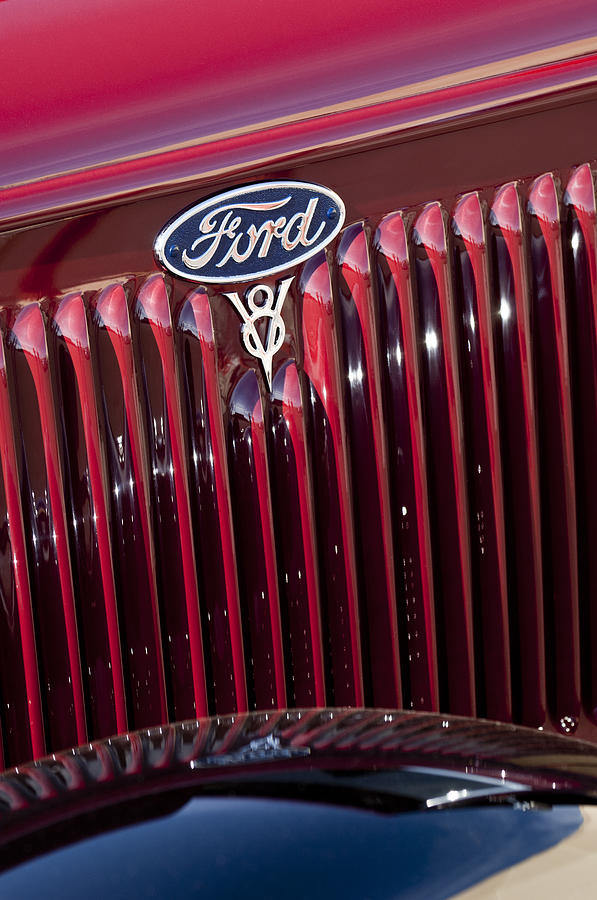 1934 Ford V8 Emblem 2 Photograph by Jill Reger