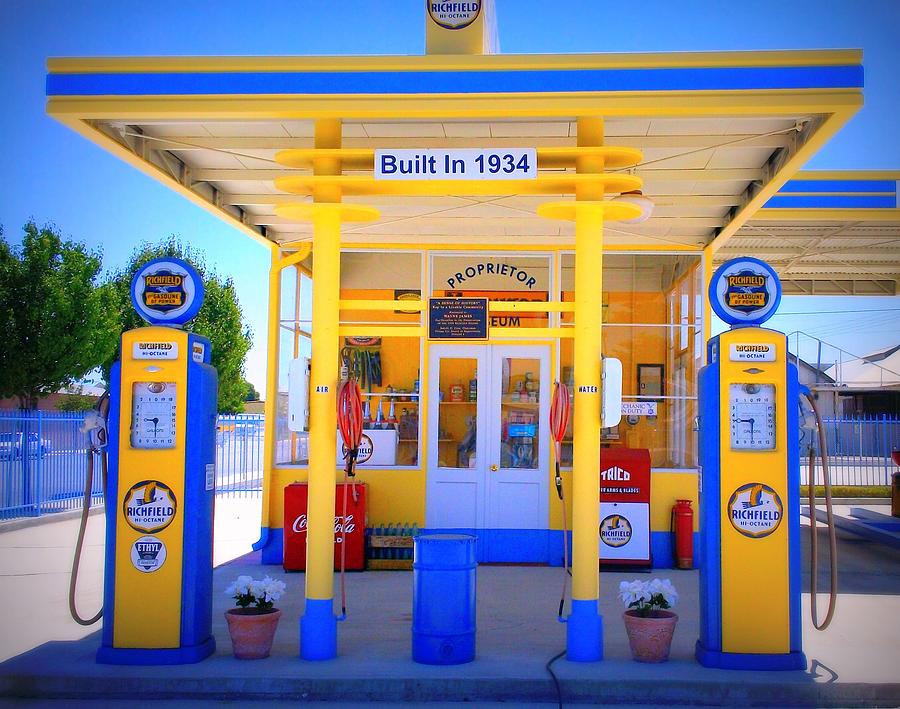 1934 Gas Station Photograph by Randall Weidner