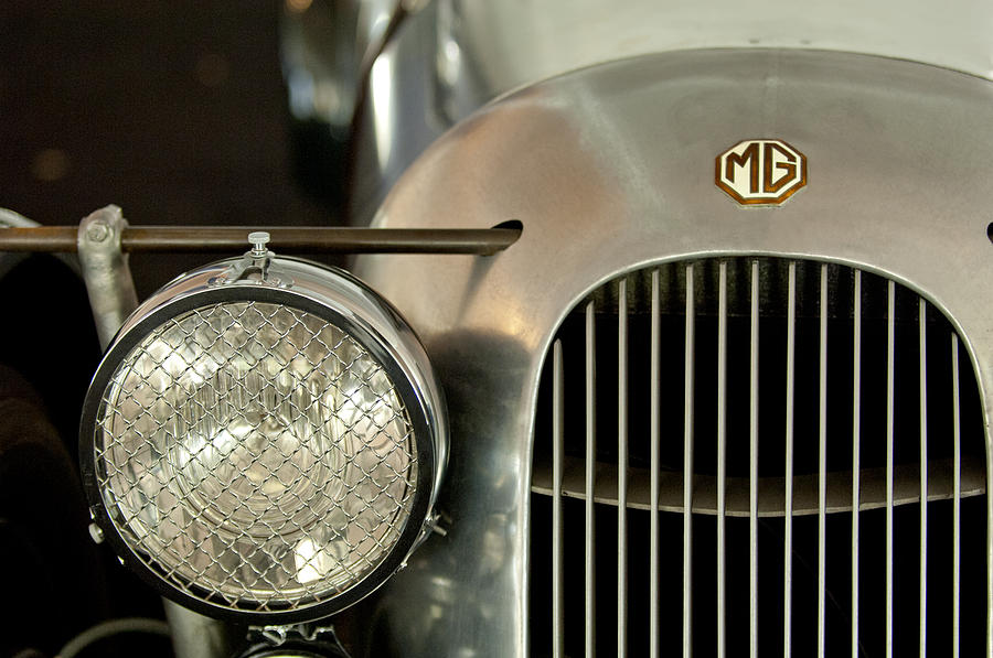 1934 MG PA Midget Supercharged Special Speedster Grille Photograph by Jill Reger