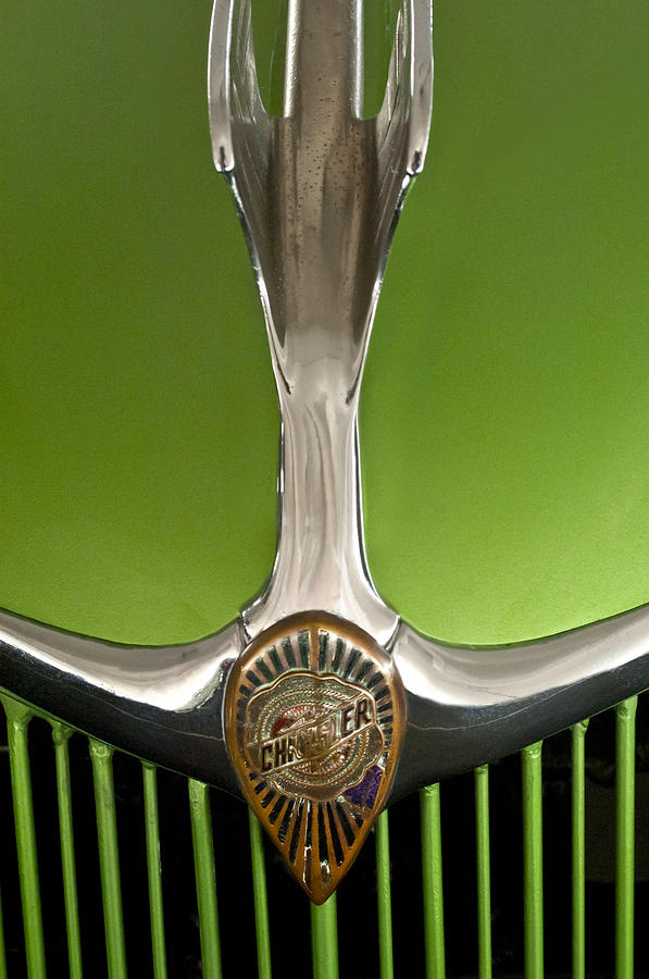 1935 Chrysler C6 Hood Ornament and Emblem Photograph by Jill Reger