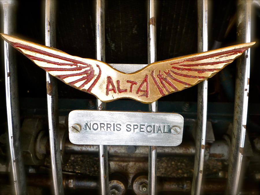 1936 Alta Norris Special Hood Badge Photograph by John Colley