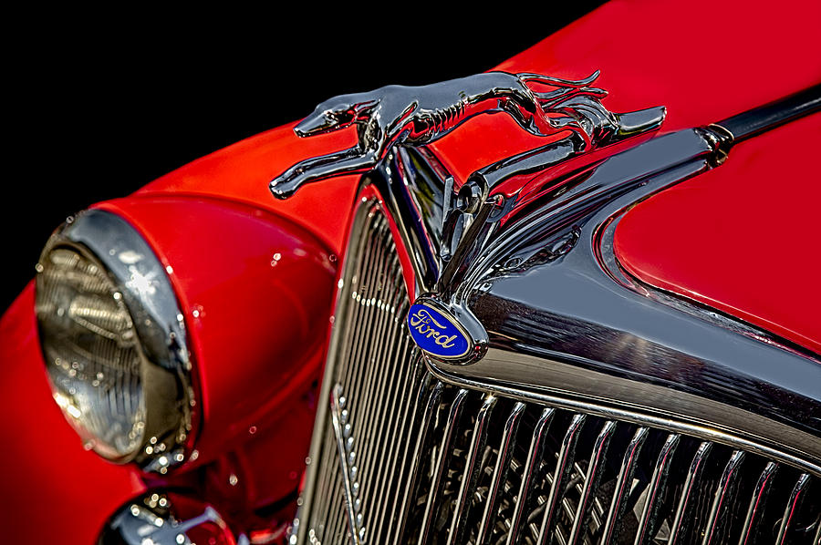 1936 Ford Model 48 Emblem Photograph by Susan Candelario