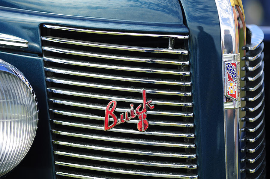 Car Photograph - 1937 Buick Grille Emblem by Jill Reger