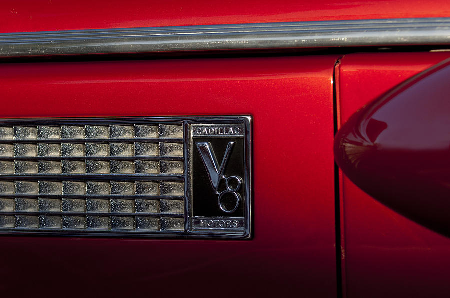 1937 Cadillac V8 Emblem Photograph by Jill Reger - Fine Art America