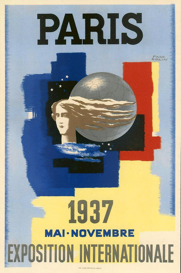 Paris Digital Art - 1937 Paris Exposition by Georgia Clare
