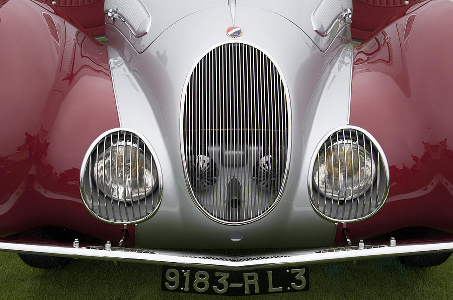 1937 Talbot-Lago T150-SS Figoni and Galaschi Coupe Grille Photograph by Jill Reger