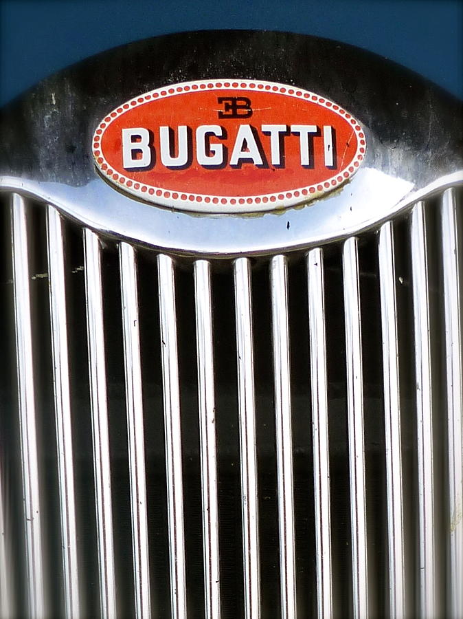 1938 Bugatti Type 59 50B 111 Hood Badge Photograph by John Colley