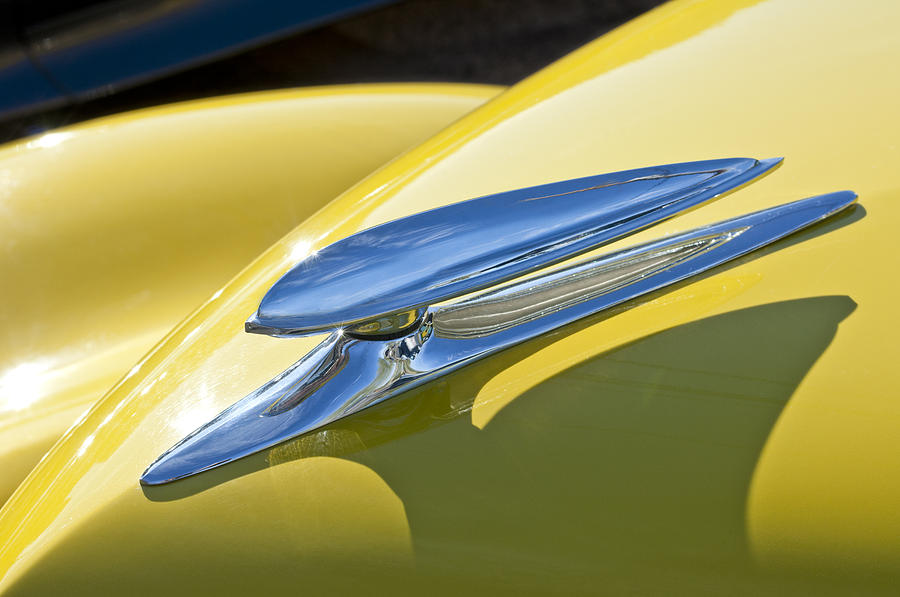 1938 Ford Woody Hood Ornament Photograph by Jill Reger