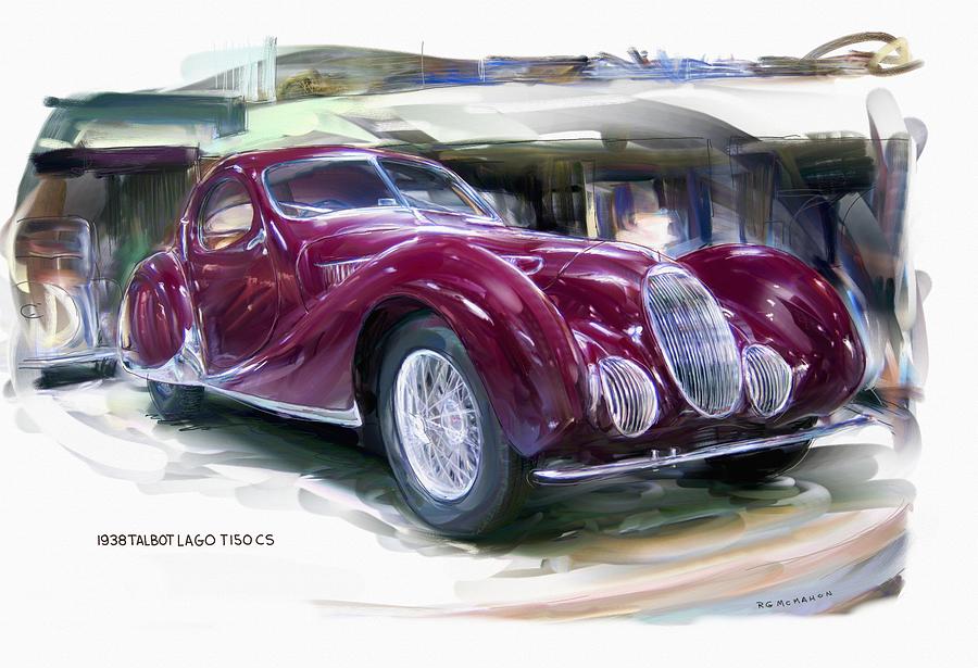 1938 Talbot Lago T 150 CS Digital Art by RG McMahon | Fine Art America