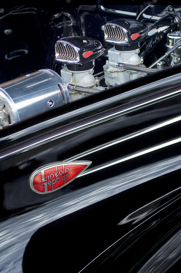 1939 Lincoln Zephyr Engine Photograph by Jill Reger