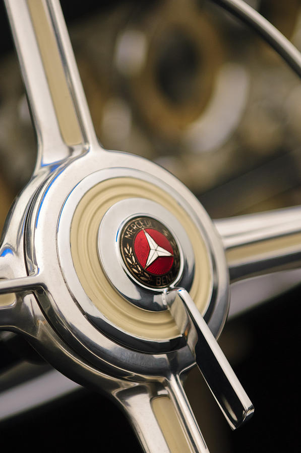 1939 Mercedes-Benz 540K Special Roadster Steering Wheel Photograph by Jill Reger