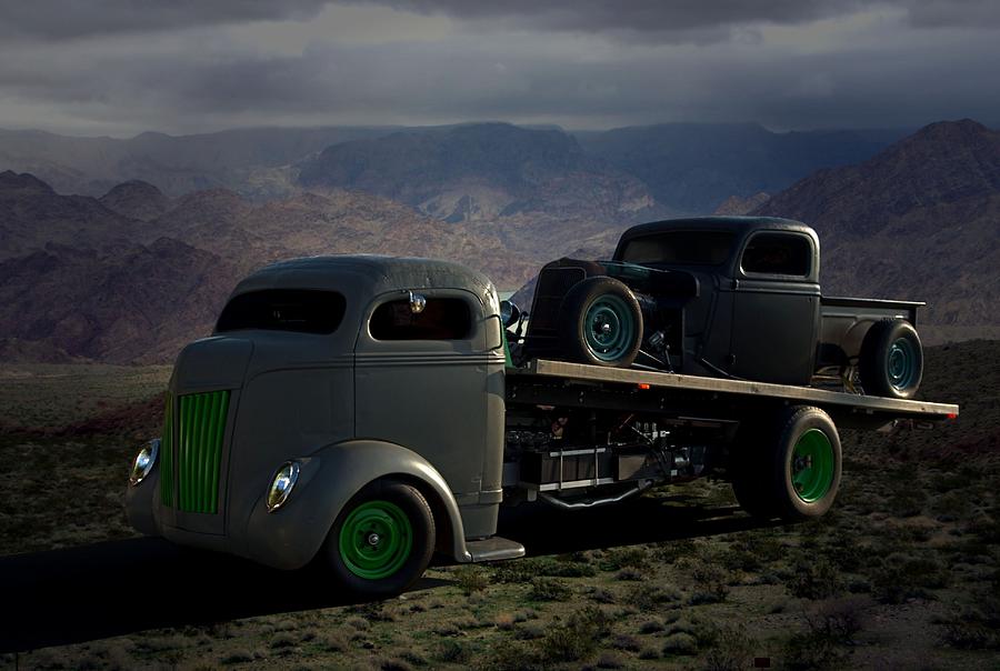 1940 Ford COE Roll Back Tow Truck Photograph by Tim McCullough