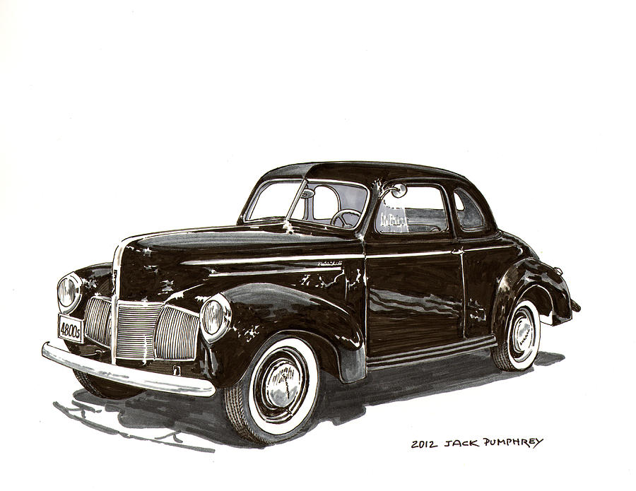 Studebaker Business Coupe Painting by Jack Pumphrey