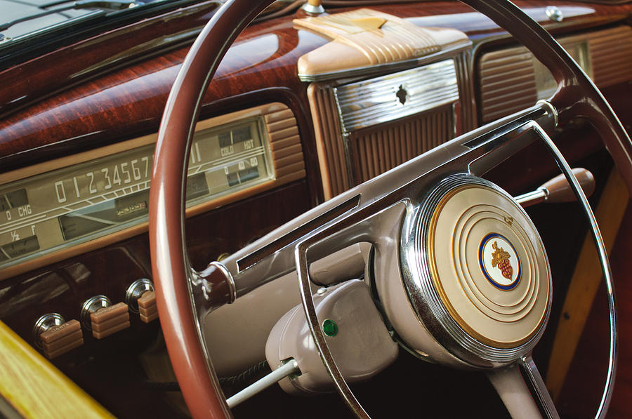 1941 Packard Steering Wheel Photograph by Jill Reger