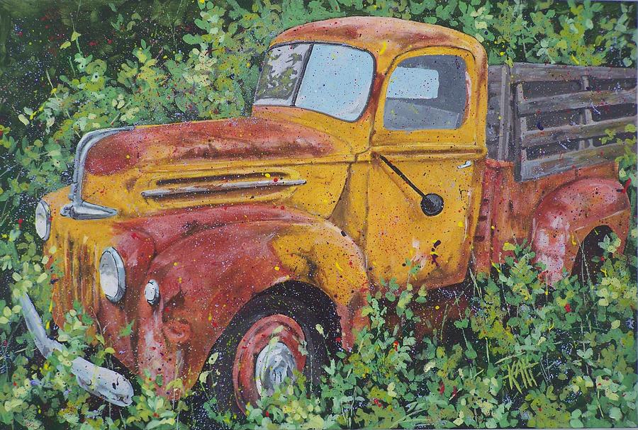 1946 Ford Painting By Les Katt 