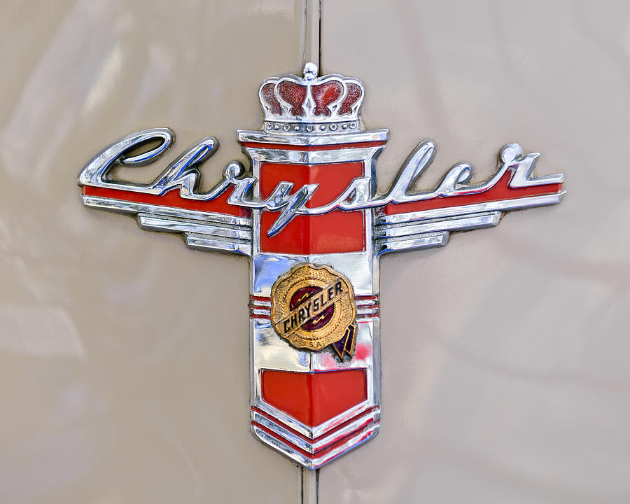 1948 Chrysler Town and Country Sedan Emblem Photograph by Jill Reger