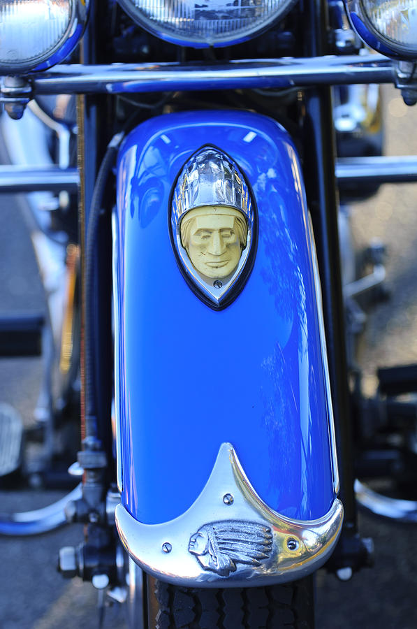 1948 Indian Chief Motorcycle Fender Photograph by Jill Reger