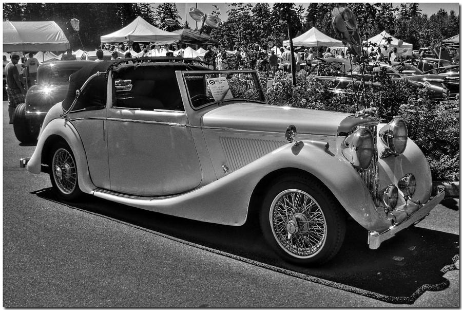 Black And White Photograph - 1948 Jag by Chris Anderson