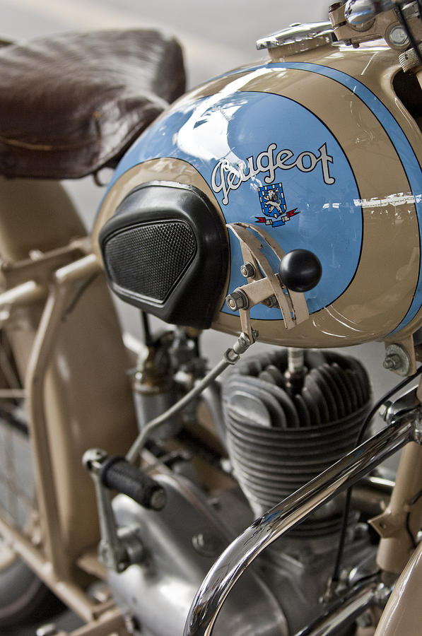 1949 Peugeot GL55 Motorcycle Photograph by Jill Reger